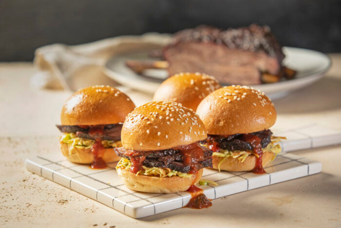 Smoked beef short rib sliders