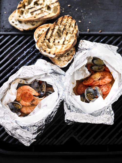 Prawns en papillote