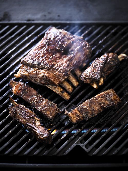 Rhubarb and balsamic baby back ribs